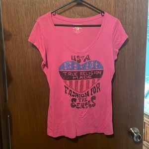 Womens true religion tee size large with crystal embellishment
